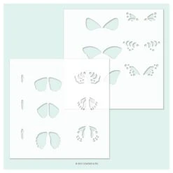 Concord & 9th Stencil 6"X6" 2/Pkg - Boho Butterfly