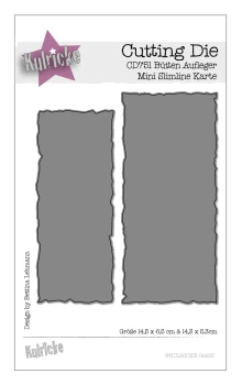 Kulricke Stanzschablone "Bütten Aufleger Mini Slimline Karte " Craft Die