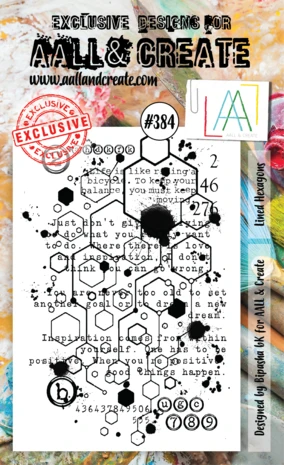AALL And Create - Stamp Set A6 Lined Hexagons 3 AALL And Create - Stamp Set A6 Lined Hexagons