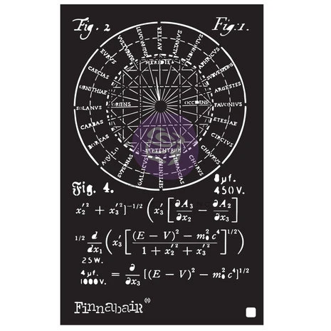 Finnabair Rocket Science 6x9 Inch Stencil 3 Finnabair Rocket Science 6x9 Inch Stencil