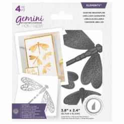 Gemini Foil Stamp ‘N’ Cut Die Elements Dancing Dragonflies