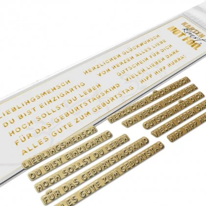 Karten-Kunst Hot Foil Plate Kk-HF003 - Mini Worte Zum Geburtstag 3 Karten-Kunst Hot Foil Plate Kk-HF003 - Mini Worte Zum Geburtstag