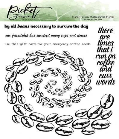 Picket Fence Studios - By All Beans 6x6 Inch Clear Stamps 3 Picket Fence Studios - By All Beans 6x6 Inch Clear Stamps