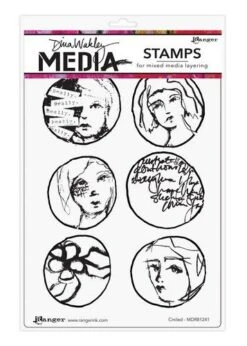 Ranger Dina Wakley Media Stamps Circled