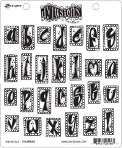 Ranger Dylusions Cling Stamp Set Alphablock