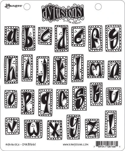 Ranger Dylusions Cling Stamp Set Alphablock 3 Ranger Dylusions Cling Stamp Set Alphablock