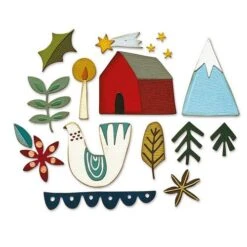 Sizzix Thinlits Die Set 14PK - Funky Nordic Tim Holtz