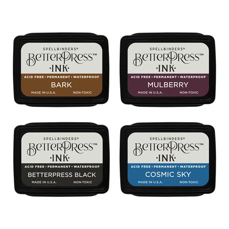 Spellbinders -BetterPress Ink Regal Tones Mini Set (4pcs) 3 Spellbinders -BetterPress Ink Regal Tones Mini Set (4pcs)
