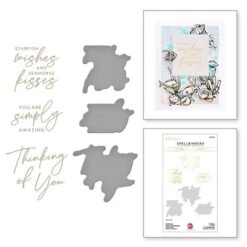 Spellbinders - Seahorse Kisses Sentiments Glimmer Hot Foil Plate & Die Set