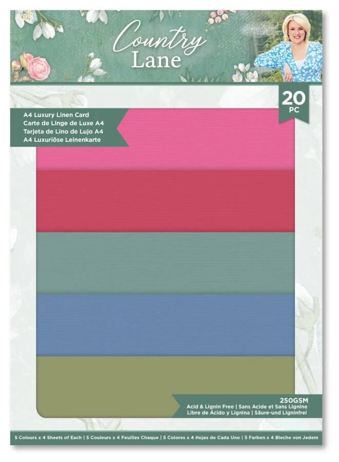 Sara Signature - Country Lane - A4 Linen Cardstock