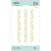 Spellbinders Glimmer Hot Foil Plate Border Greetings